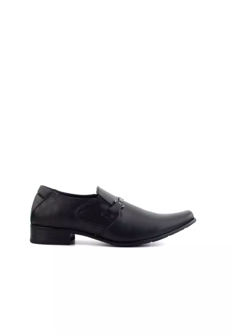 discount code Off LARRIELR LARRIE Men Black Classic Business Wingtip Toe Slip On Shoes