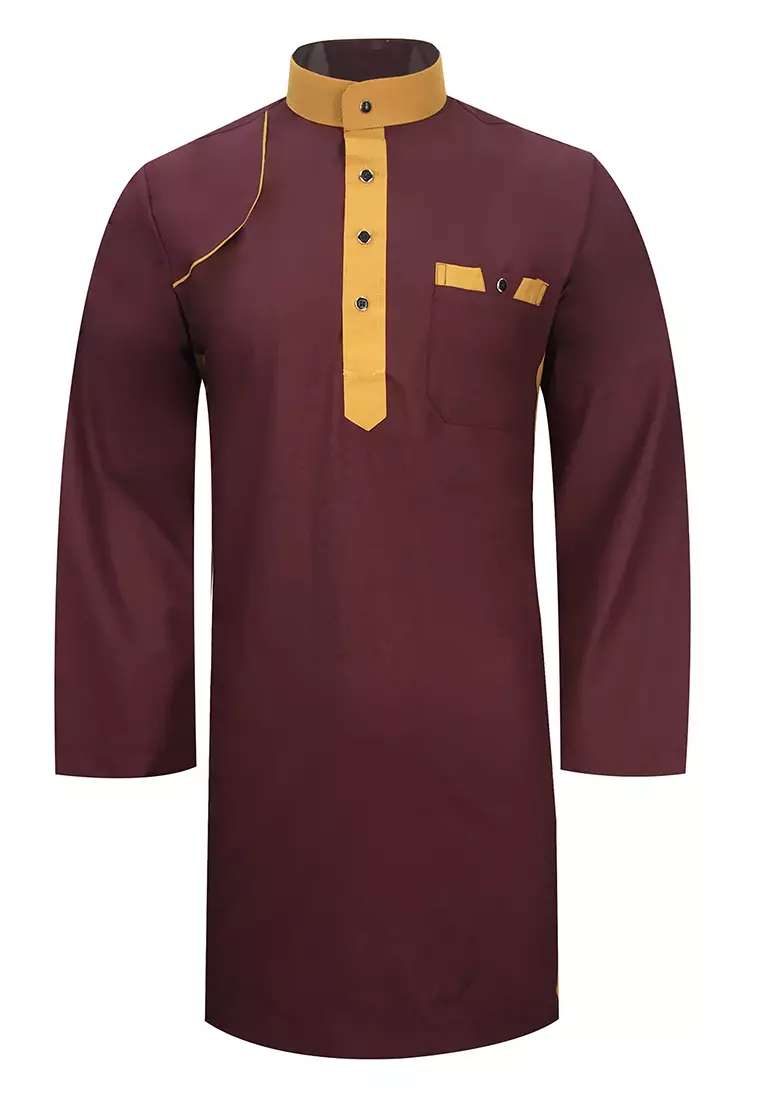 clearance code Off PacolinoKURTA-EK1702 (Brown Red)