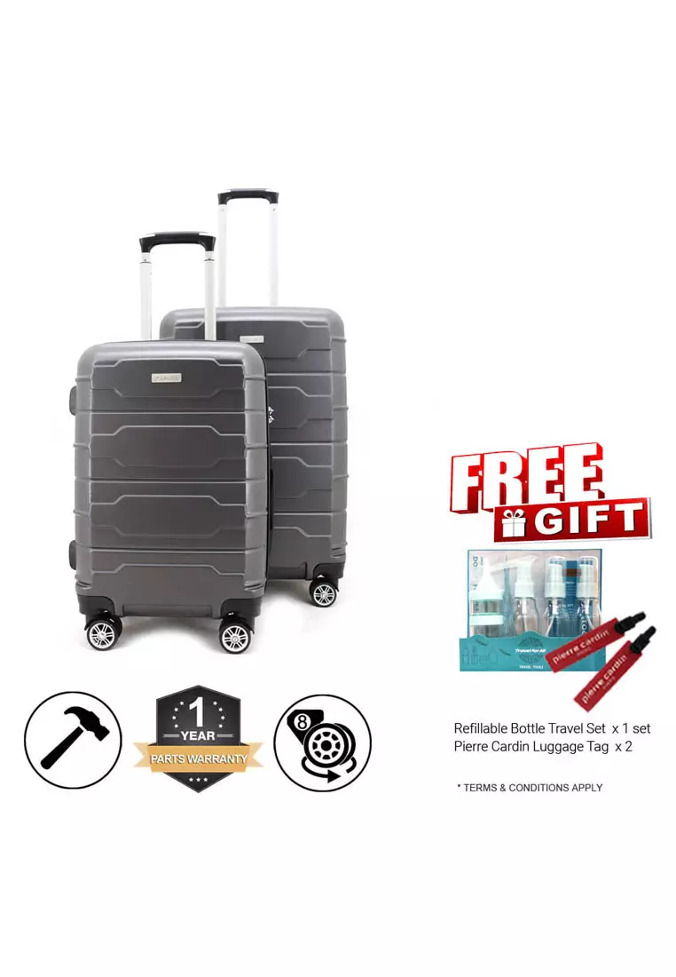 coupon Off FlyasiaFLYASIA HARD CASE DARK GREY LUGGAGE 2 IN 1 COMBO SET (166800)