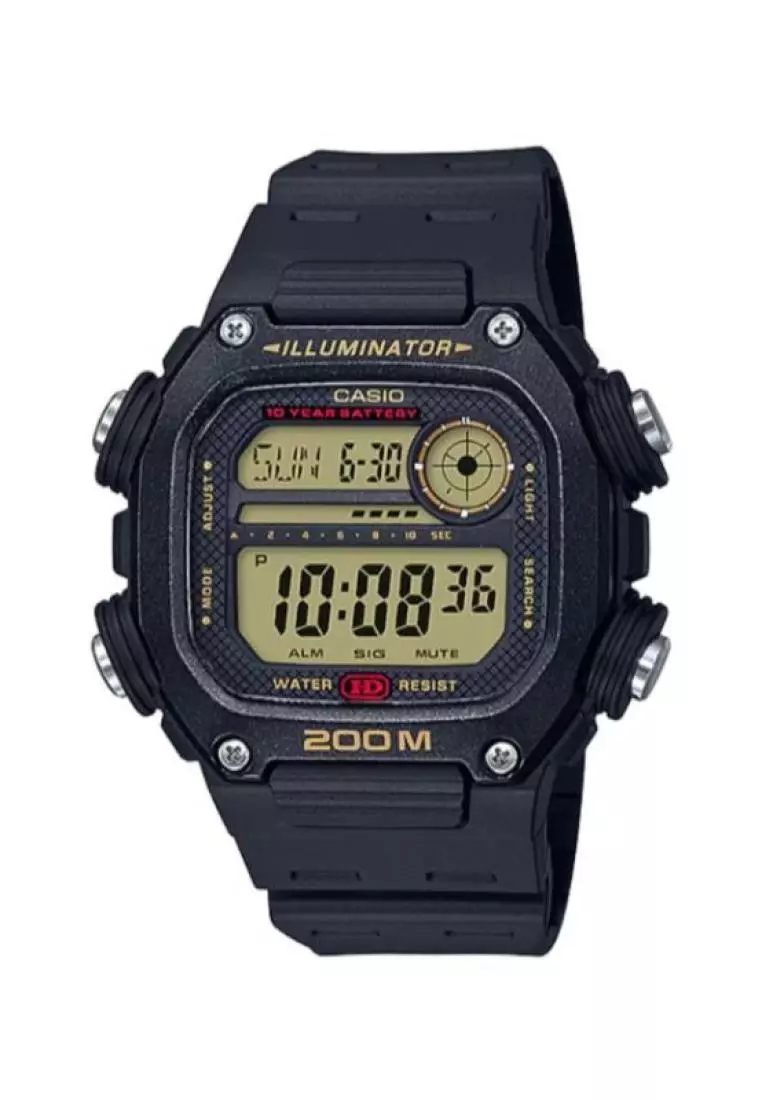 coupon code Off CasioMens Digital DW-291H-9AV Black Resin Band Sport Watch