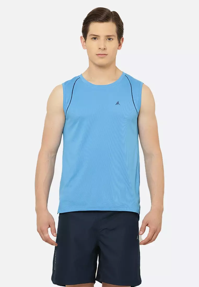 markdown code Off FitleasureFitleasure Mens Blue Hydrate Training/ Workout Tank Top