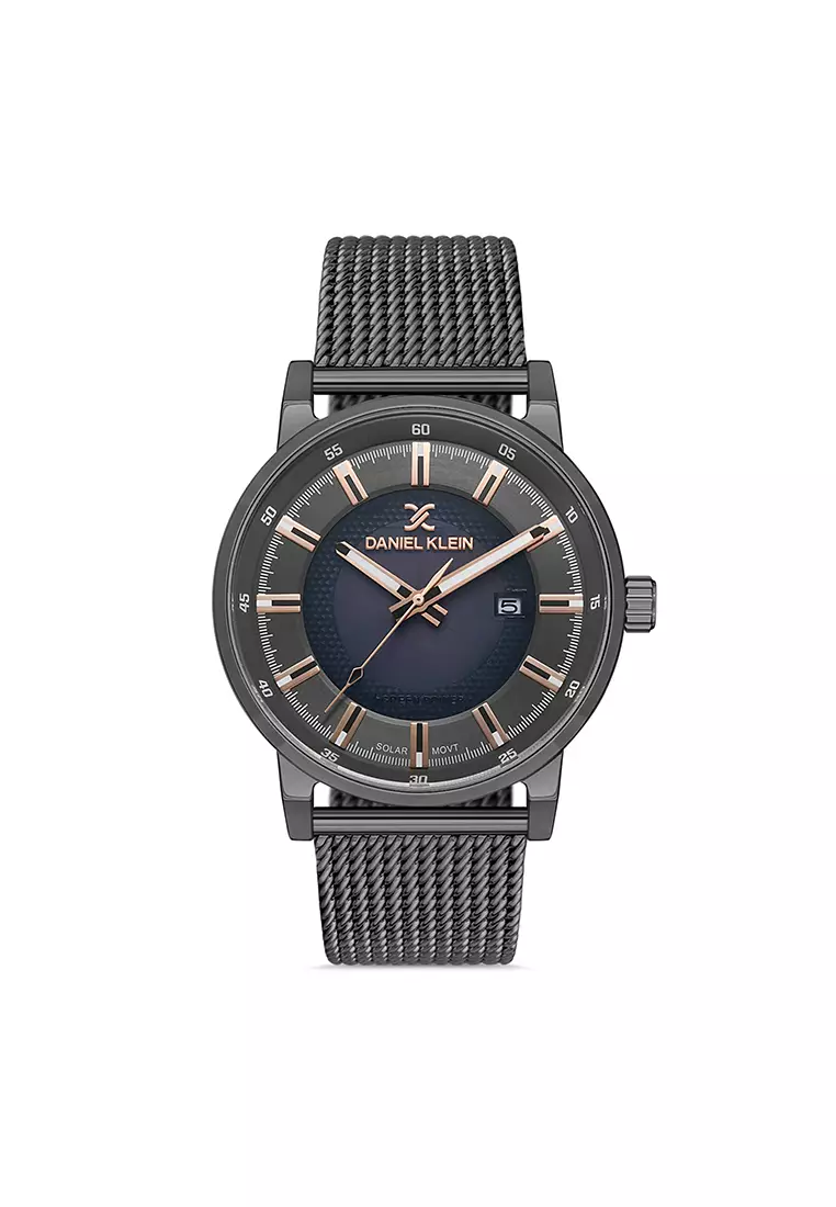 offer code Off Daniel KleinSolar Mens Analog Watch DK.1.13199-5 Grey Mesh Strap Watch | Watch for Men