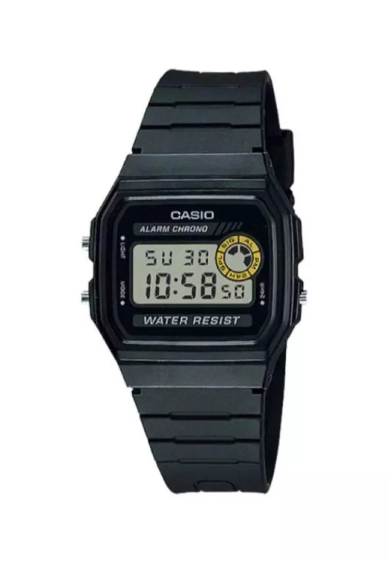 promo code Off Casio WatchesMens Vintage F-94WA-8DG Black Resin Band Digital Watch