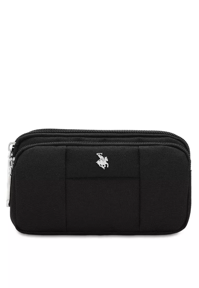 clearance code Off Swiss PoloTravel Zip Pouch / Belt Bag - Black