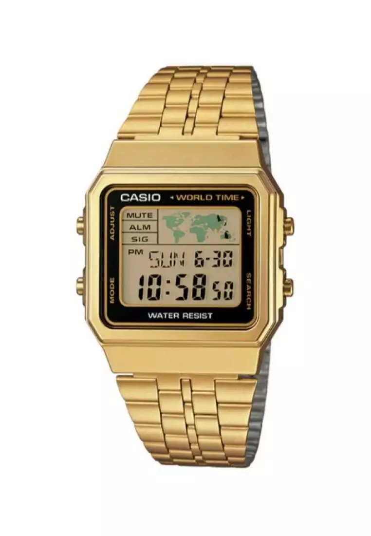 clearance code Off Casio WatchesMens Vintage Watch A500WGA-1 Gold tone Digital Watch