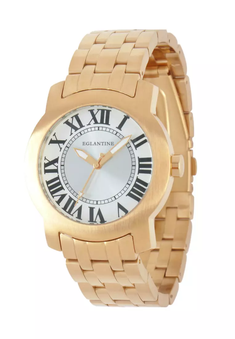 promo coupon Off EGLANTINEEGLANTINE® Emile Unisex Rose Gold Plated Steel Quartz Watch on Rose Gold Plated Steel Bracelet