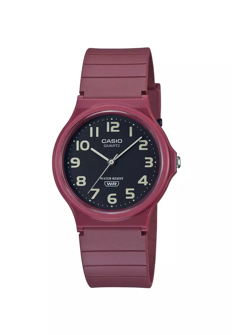 promo code Off Casio WatchesMens Analog Watch MQ-24UC-4B Red Resin Band Watch for mens