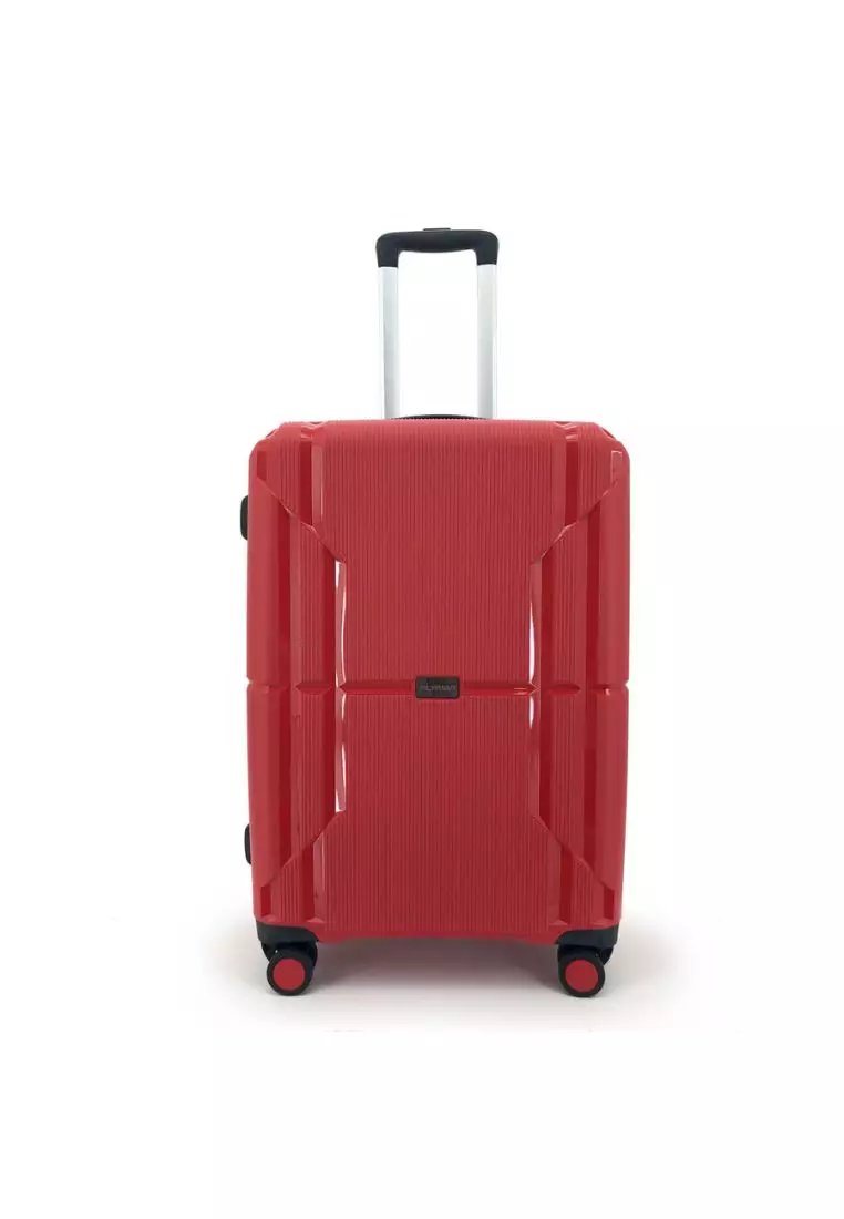 clearance sale coupon Off FlyasiaFLYASIA Xtreme PP Hard Case Luggage Bag 24 Inch (Red/Dark Blue)