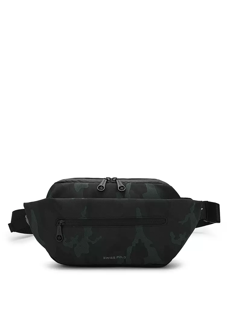 coupon code Off Swiss PoloCamouflage Waist Bag / Belt Bag / Chest Bag - Black