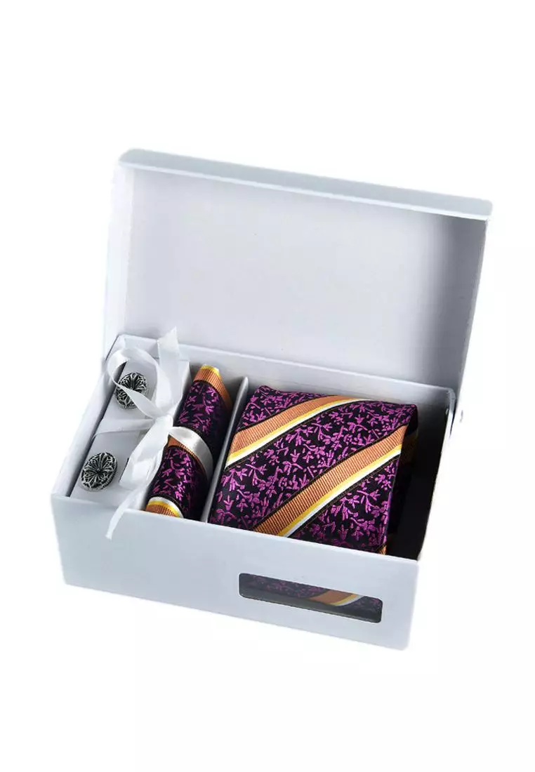 offer code Off Kings CollectionRed Tie, Pocket Square, Cufflinks, Tie Clip 4 Pieces Gift Set (UPKCBT2086)