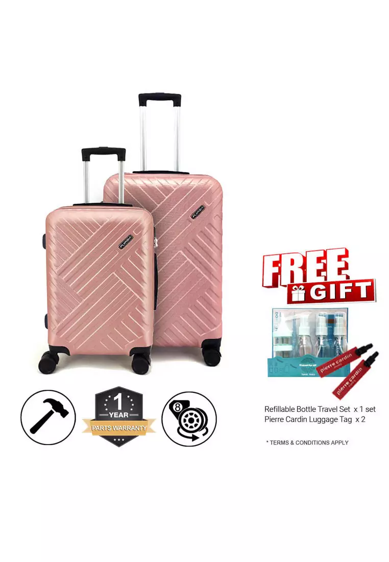 coupon code Off FlyasiaFLYASIA CROSS X ABS HARD CASE ROSE GOLD LUGGAGE 2 IN 1 COMBO SET (166802)