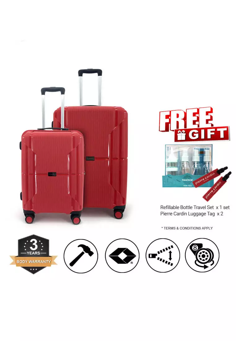 promo coupon Off FlyasiaFLYASIA XTREME PP HARD CASE LUGGAGE  20+24 Inch Dark Blue/Red (168800)