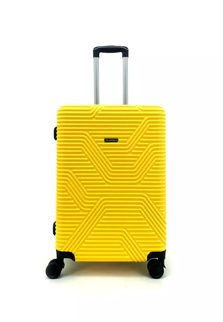 coupon code Off FlyasiaFLYASIA Razor ABS Hard Case Luggage Bag (24 Inch) (Blue/Yellow)-C