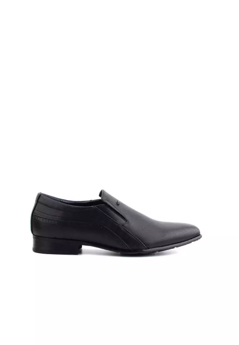 promo code Off LARRIELR LARRIE Men Black Classic Business Slip On Shoes