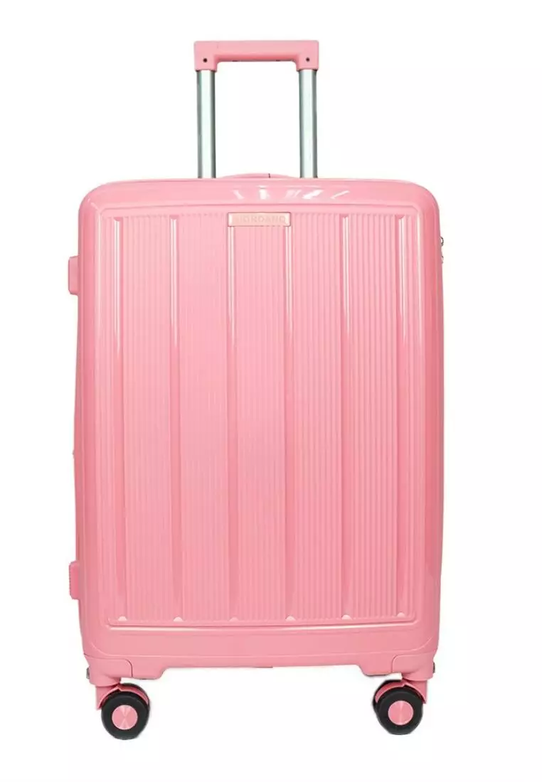 discount code Off Poly-PacGiordano 24 Unbreakable PP Expandable Trolley Travel Luggage Bag w Anti-Theft Zipper - GA9222 Pink