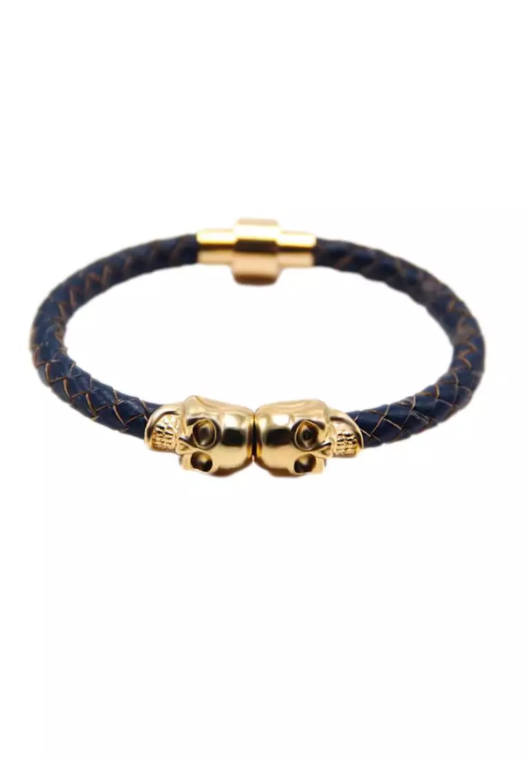 promo coupon Off Kings CollectionBraided Leather Magnetic Bracelet (Circumference 20.5cm) (KJBR16031a)